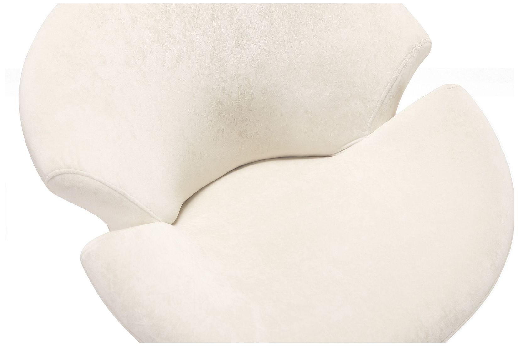 Image 6 Tulip Swivel Accent Chair in White and Polished Chrome more views