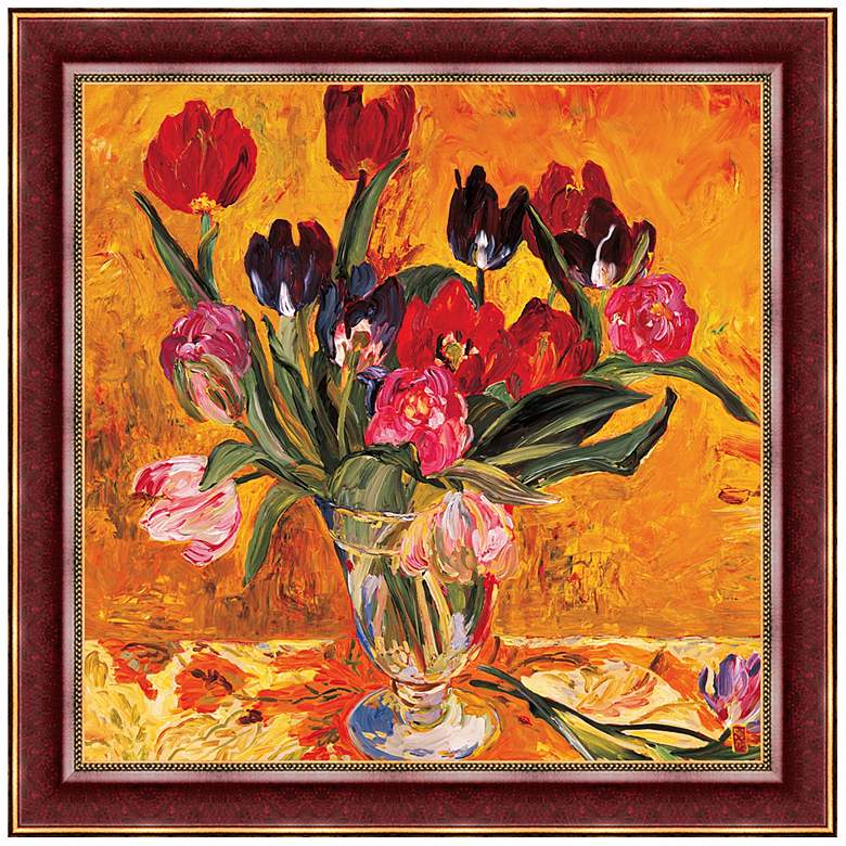 Image 1 Tulips for Spring 30 inch Square Wall Art Print