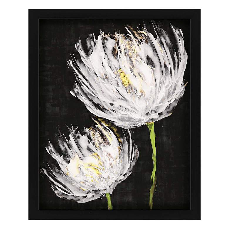 Image 4 Tulips on Black 31" High 2-Piece Framed Giclee Wall Art Set more views