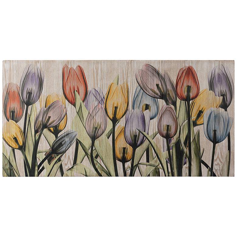 Image 2 Tulipscape 48" Wide Giclee Printed Wood Wall Art