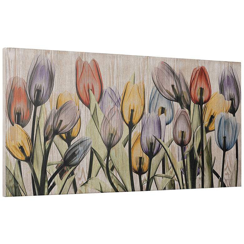 Image 5 Tulipscape 48" Wide Giclee Printed Wood Wall Art more views