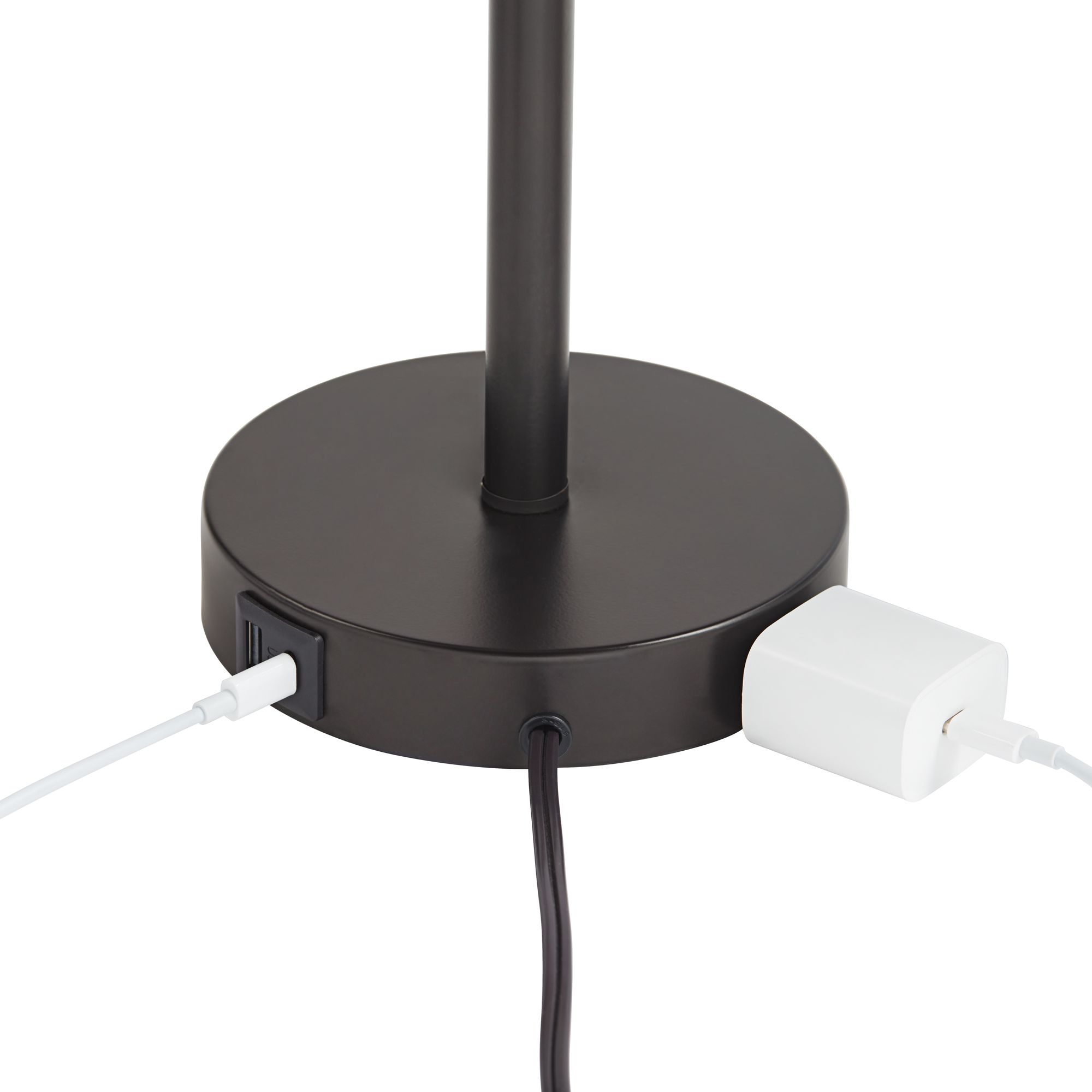 Image 7 Tull 27" Tiered Dark Bronze Outlet and USB Table Lamps Set of 2 more views