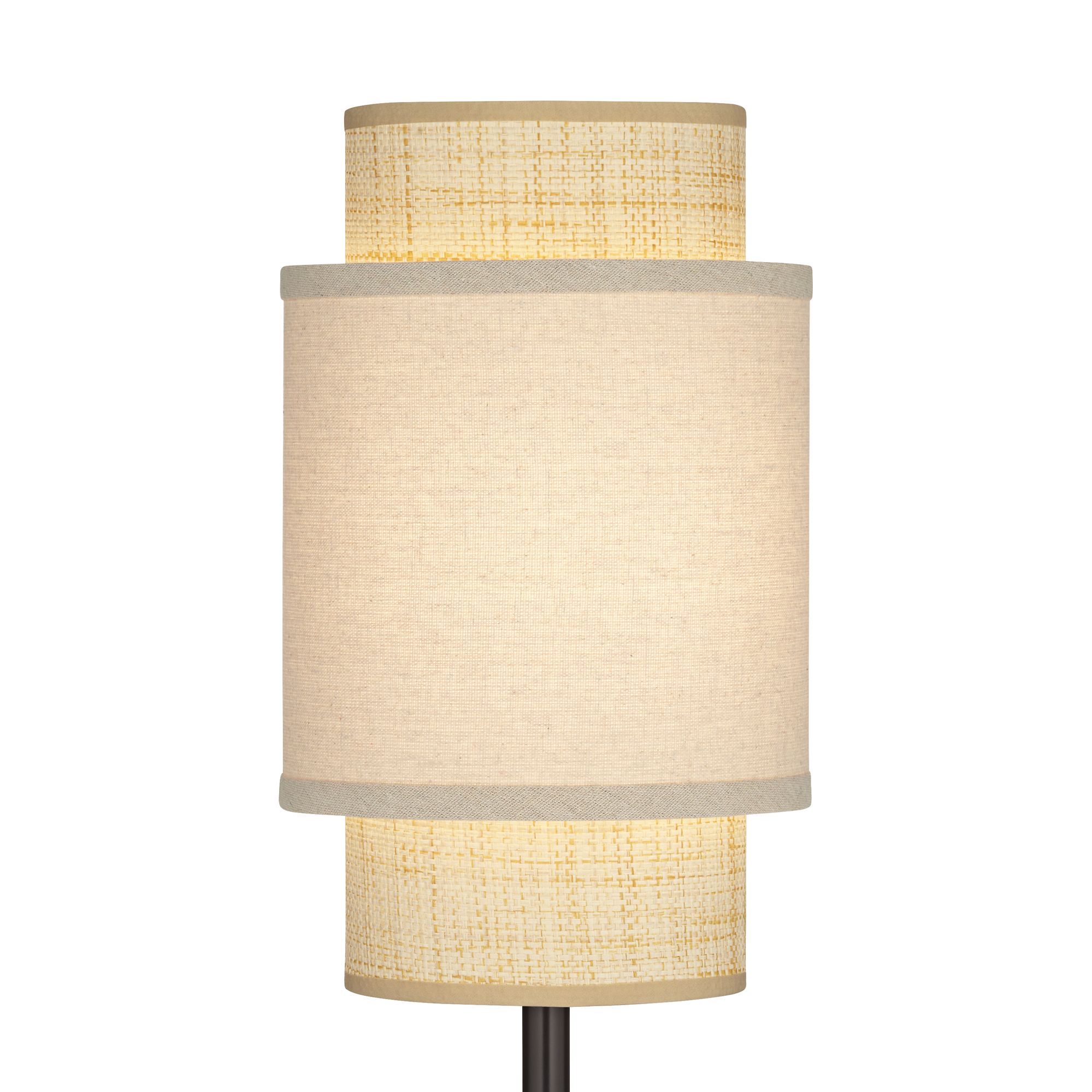 Tull 27" Tiered Dark Bronze Outlet and USB Table Lamps Set of 2 in scene