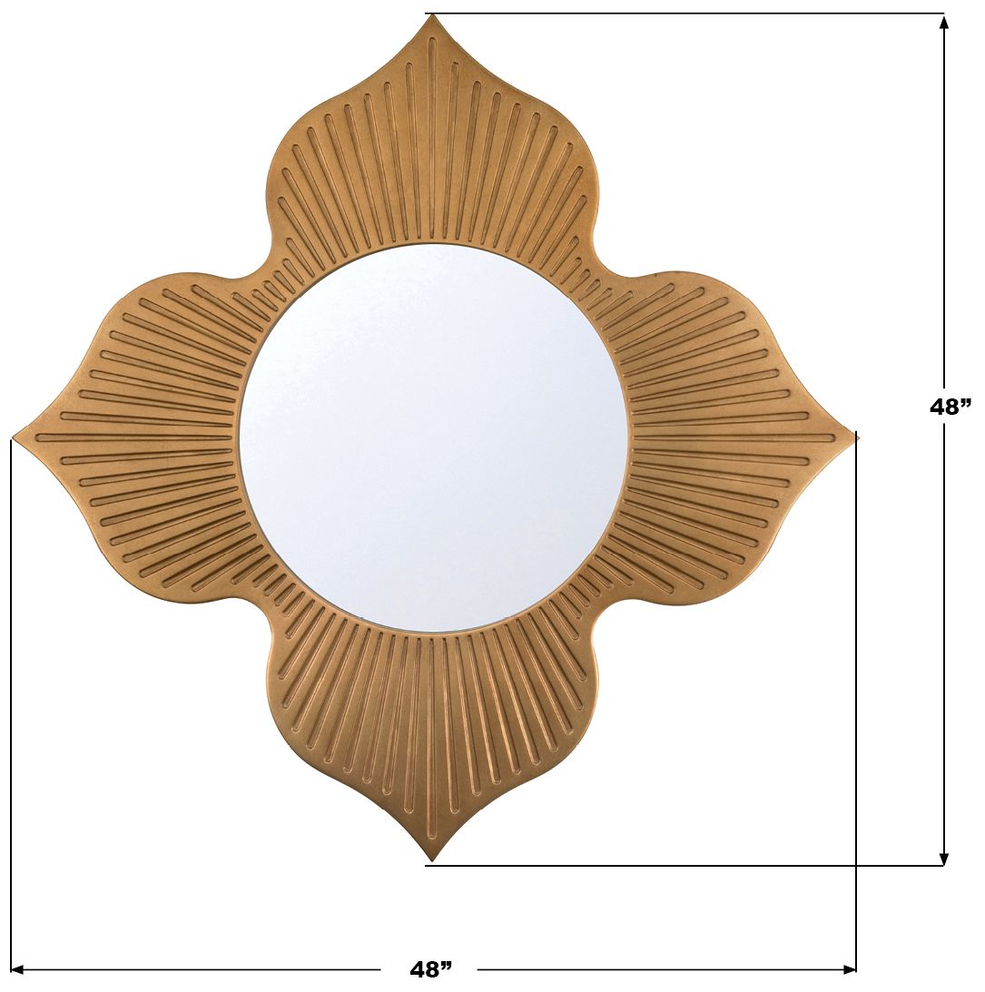 Image 6 Tullos 48'' Burnished Brass Mirror more views