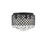 4_Tully 13 1/2" Wide Matte Black and Crystal Ceiling Light more views