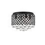 6_Tully 13 1/2" Wide Matte Black and Crystal Ceiling Light more views