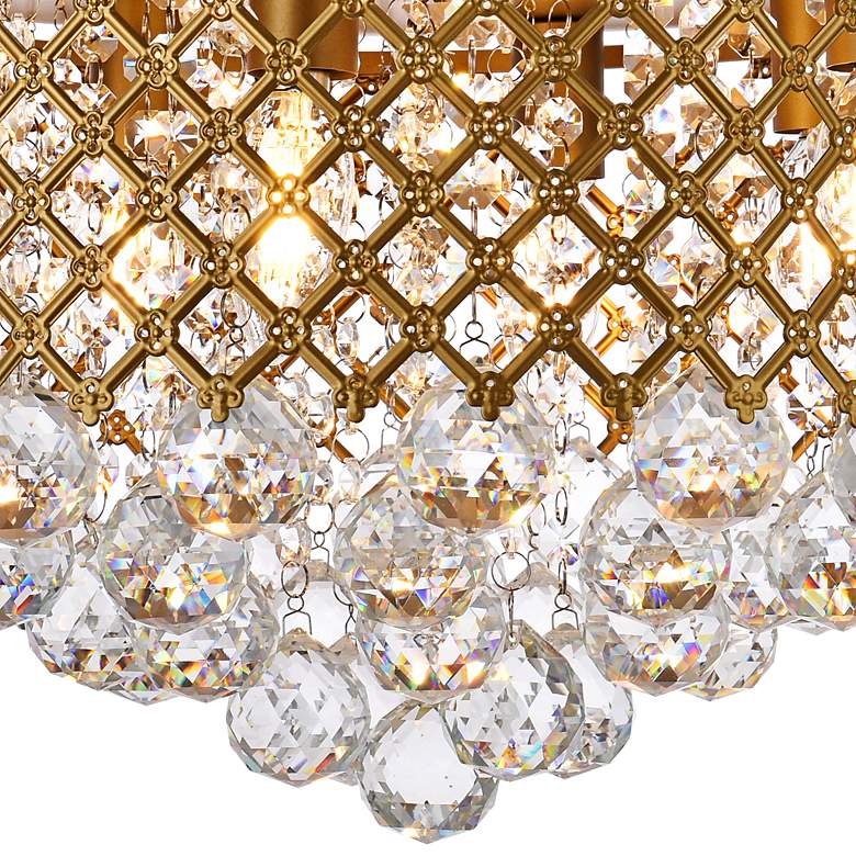 Image 4 Tully 18" Wide Brass 6-Light Ceiling Light more views