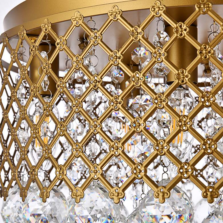 Image 5 Tully 18" Wide Brass 6-Light Ceiling Light more views