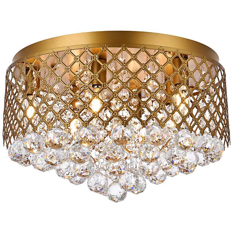 Image 6 Tully 18" Wide Brass 6-Light Ceiling Light more views