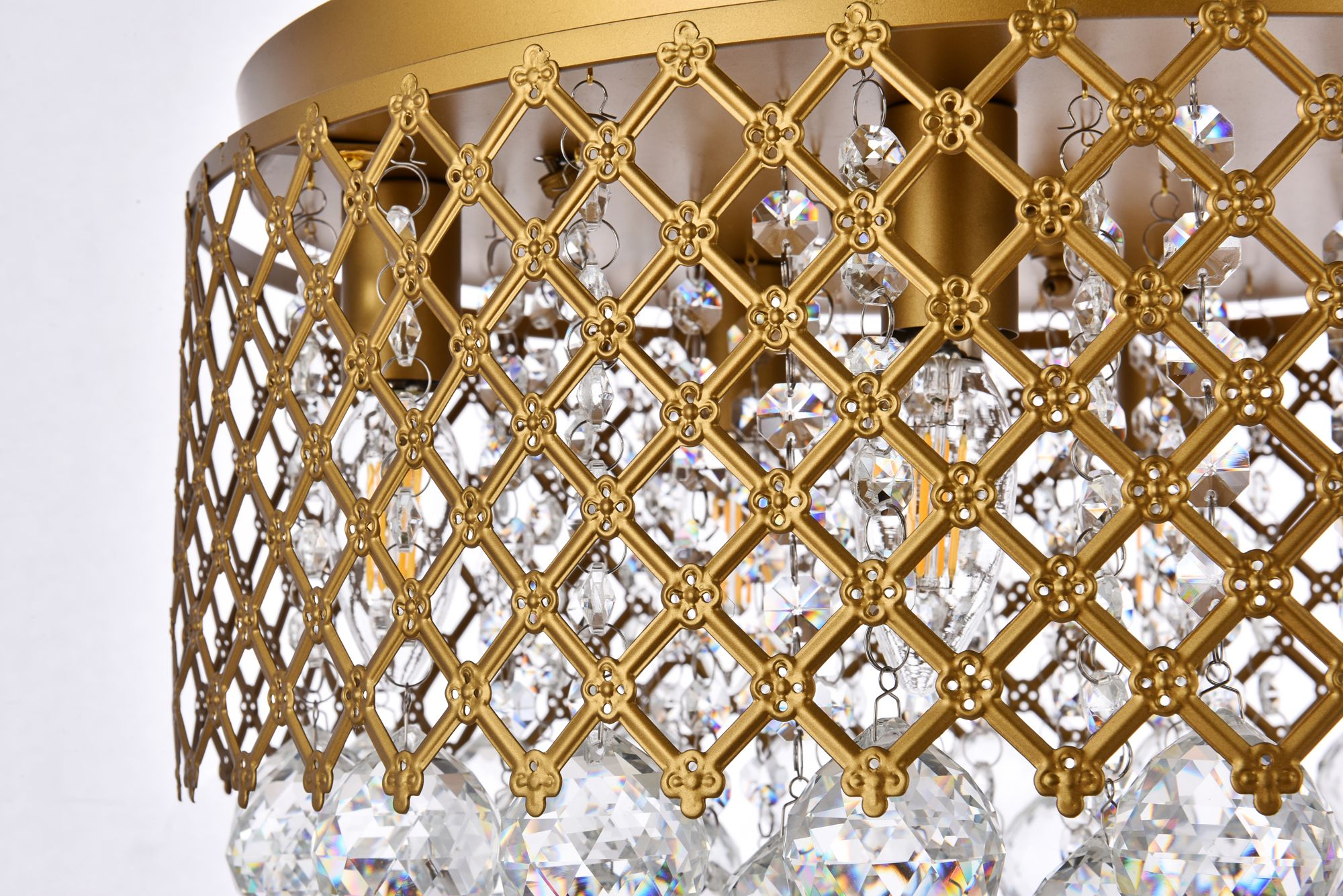 Tully 18" Wide Brass 6-Light Ceiling Light in scene