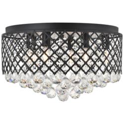 Tully 18" Wide Matte Black 6-Light Ceiling Light