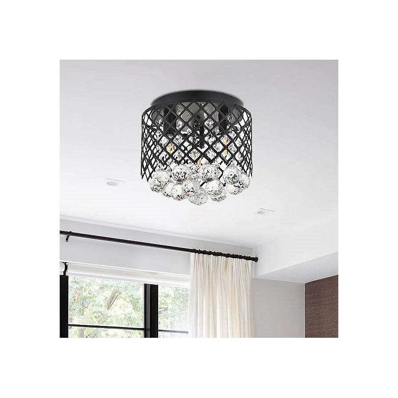 Image 1 Tully 3 Lt Matte Black Flush Mount