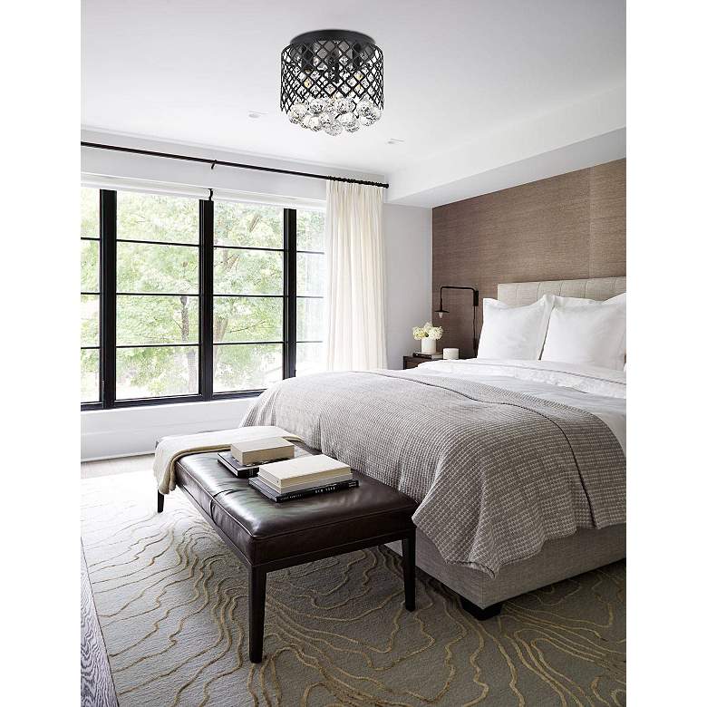 Image 3 Tully 3 Lt Matte Black Flush Mount more views