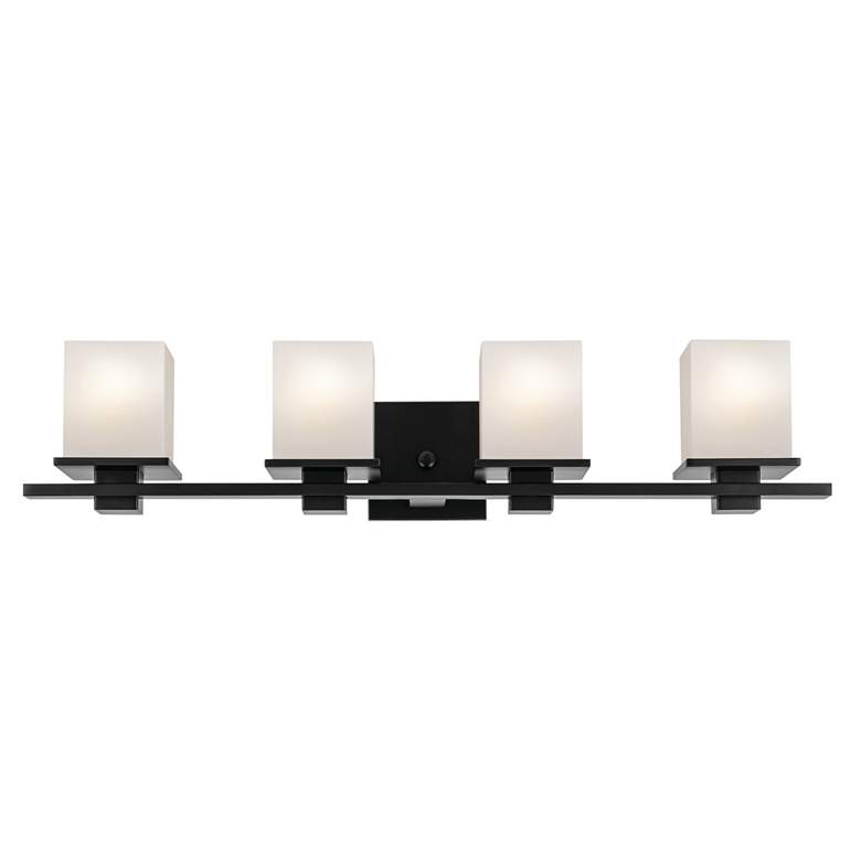 Image 3 Tully 32" 4-Light Vanity Light with Satin Etched Cased Opal Glass in B more views