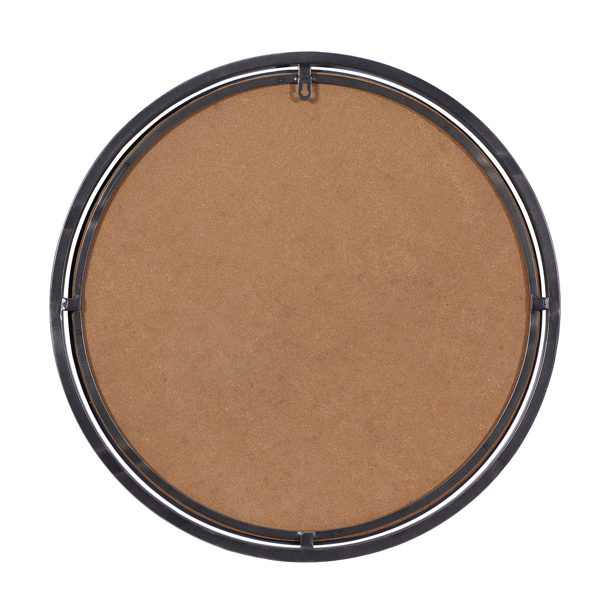 Image 5 Tully Glossy Silver Metal 24" Round Wall Mirror more views