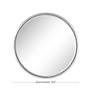 Tully Glossy Silver Metal 24" Round Wall Mirror