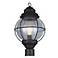 Tulsa Lantern 15" High Black Outdoor Post Light Fixture