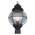 Tulsa Lantern 19" High Black Outdoor Post Light Fixture