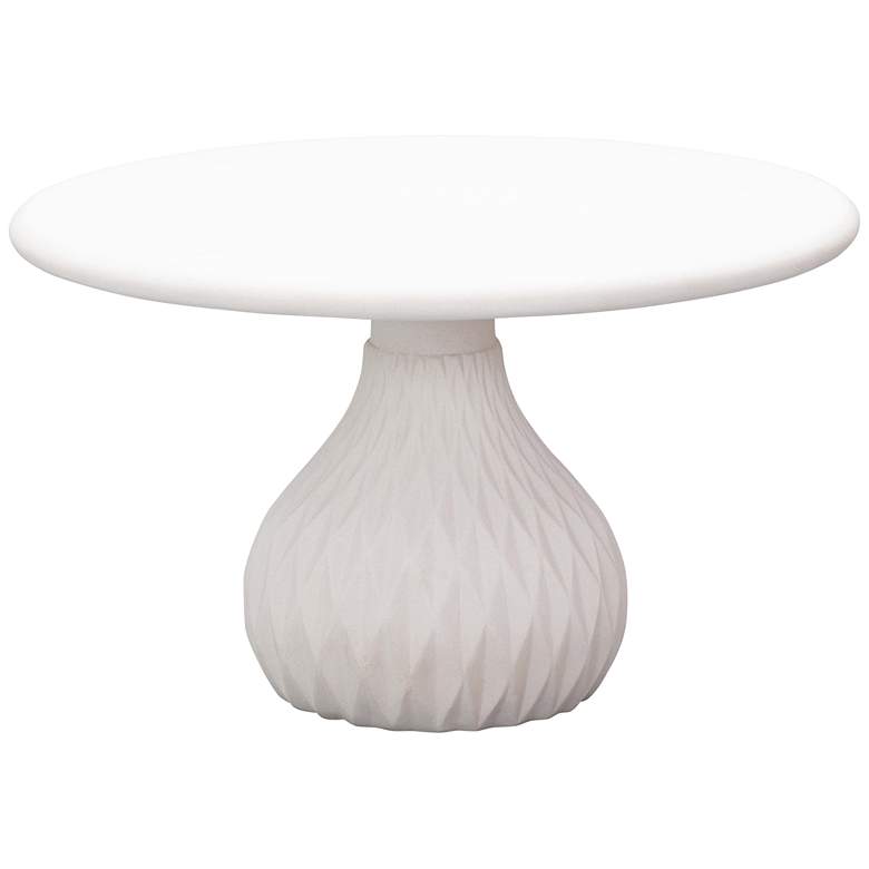 Image 2 Tulum 27 1/2" Wide Ivory Concrete Round Coffee Table