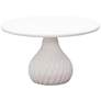 Tulum 27 1/2" Wide Ivory Concrete Round Coffee Table in scene