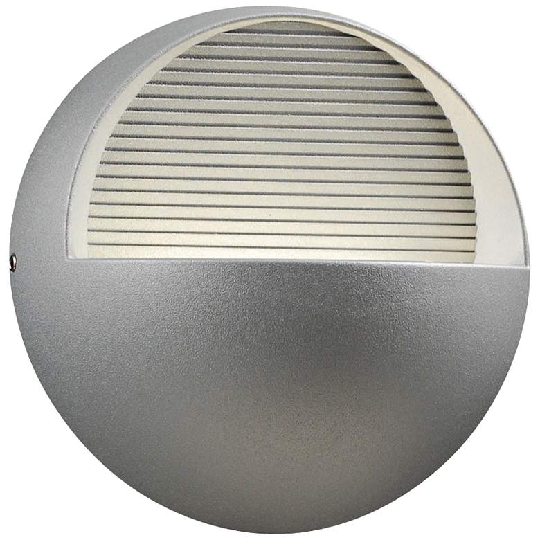 Image 1 Tummi 6 1/2" High Silver Outdoor 3-LED Wall Light