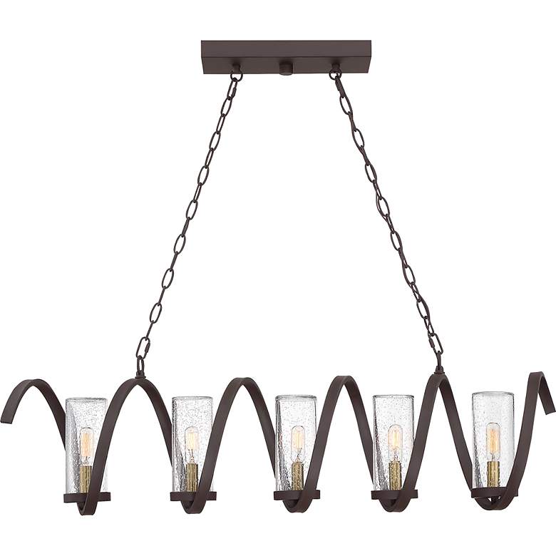 Image 2 Tumult 5-Lt Bronze Island Chandelier more views