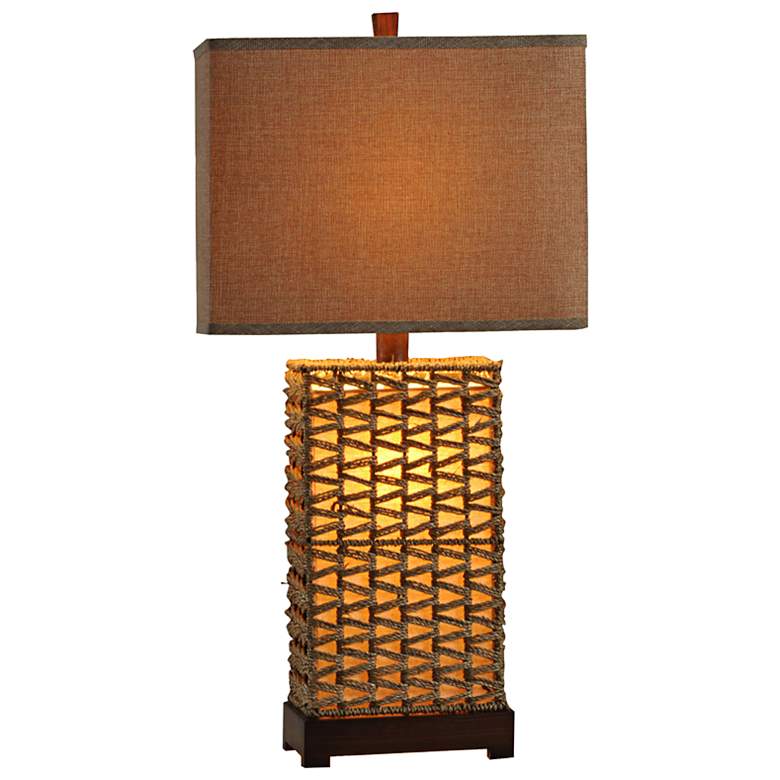 Image 1 Tunis Woven Wicker Table Lamp
