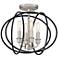 Tupelo 13 3/4" Wide Black and Nickel 4-Light Ceiling Light