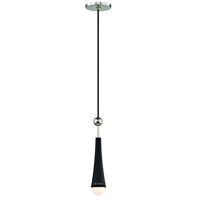 Image 3 Tupelo 2 1/2 inchW Polished Nickel and Black LED Mini Pendant more views