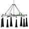 Tupelo 29" Wide Polished Nickel and Black 8-LED Chandelier