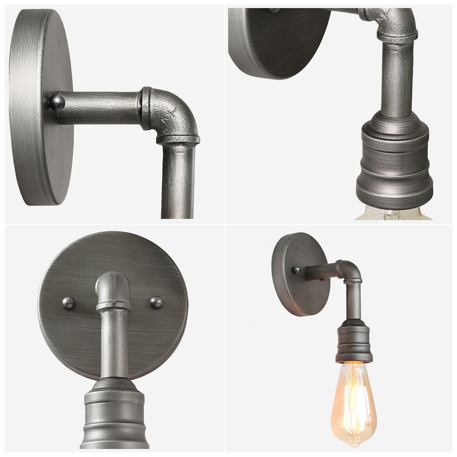 Tur 1-Light 4.7" Wide Aged Silver Wall Sconce