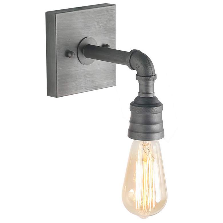 Image 1 Tur 1-Light 4.75 inch Wide Aged Silver Wall Sconce