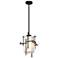 Tura 10.1" Wide Coastal Black Outdoor Pendant With Opal Glass Shade