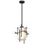 Tura 10.1" Wide Coastal Natural Iron Outdoor Pendant With Opal Glass S