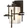 Tura 13.6" High Coastal Bronze Small Outdoor Sconce With Opal Glass Sh
