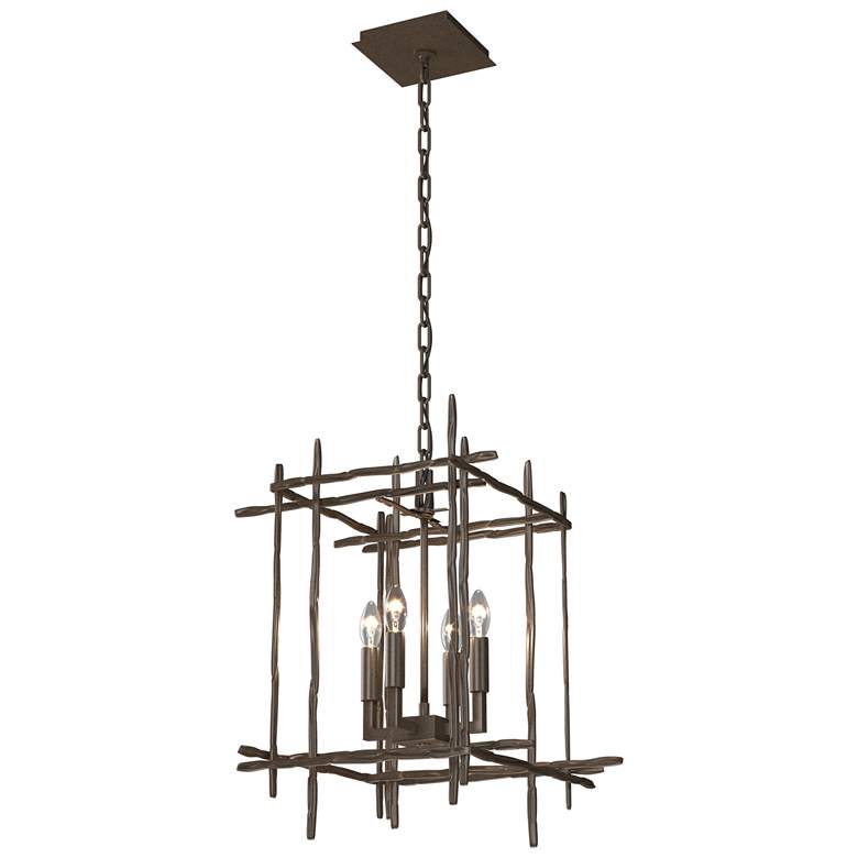 Image 1 Tura 15.8" Wide 4-Light Bronze Small Chandelier