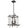 Tura 15.8" Wide 4-Light Dark Smoke Small Chandelier