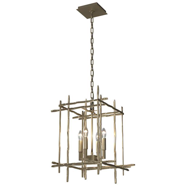 Image 1 Tura 15.8" Wide 4-Light Soft Gold Small Chandelier