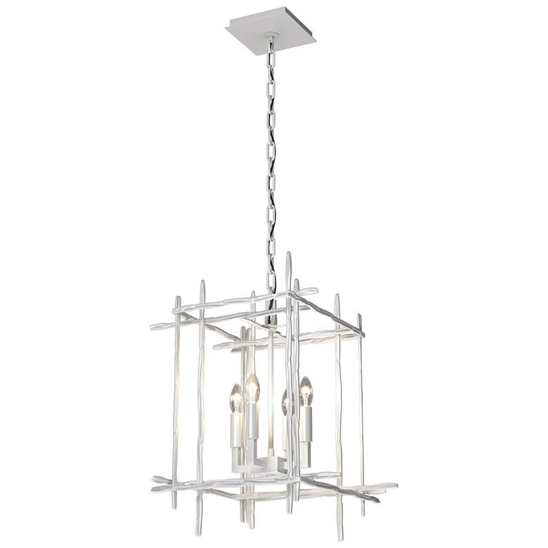 Image 1 Tura 15.8" Wide 4-Light White Small Chandelier
