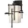 Tura 16.4" High Coastal Natural Iron Medium Outdoor Sconce w/ Opal Sha