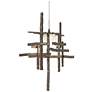 Tura 16.4"W Bronze Standard Mini-Pendant With Frosted Glass Shade