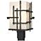 Tura 17.4" High Coastal Black Outdoor Post Light With Opal Glass Shade