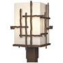 Tura 17.4" High Coastal Bronze Outdoor Post Light With Opal Glass Shad