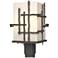 Tura 17.4" High Coastal Natural Iron Outdoor Post Light w/ Opal Glass