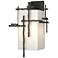 Tura 18.9" High Coastal Natural Iron Large Outdoor Sconce w/ Opal Shad