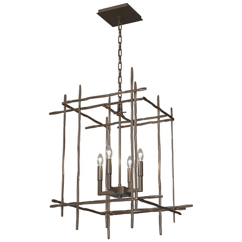 Image 1 Tura 20" Wide 4-Light Bronze Medium Chandelier