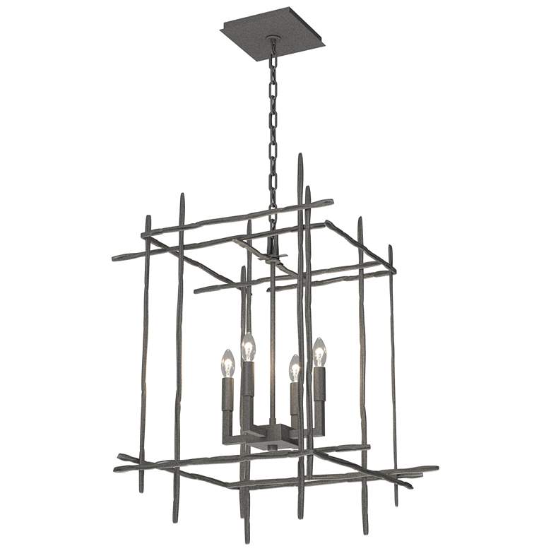 Image 1 Tura 20" Wide 4-Light Natural Iron Medium Chandelier
