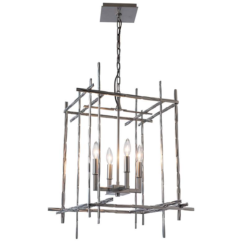 Image 1 Tura 23" Wide 4-Light Sterling Chandelier