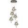 Tura 27.3" Wide 5-Light Soft Gold Long Pendant w/ Frosted Cast Glass S