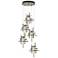 Tura 27.3" Wide 5-Light Soft Gold Long Pendant w/ Seeded Clear Glass S
